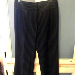 Mid-rise, full length, pronounced front seam detail Francoise Pin Striped pants